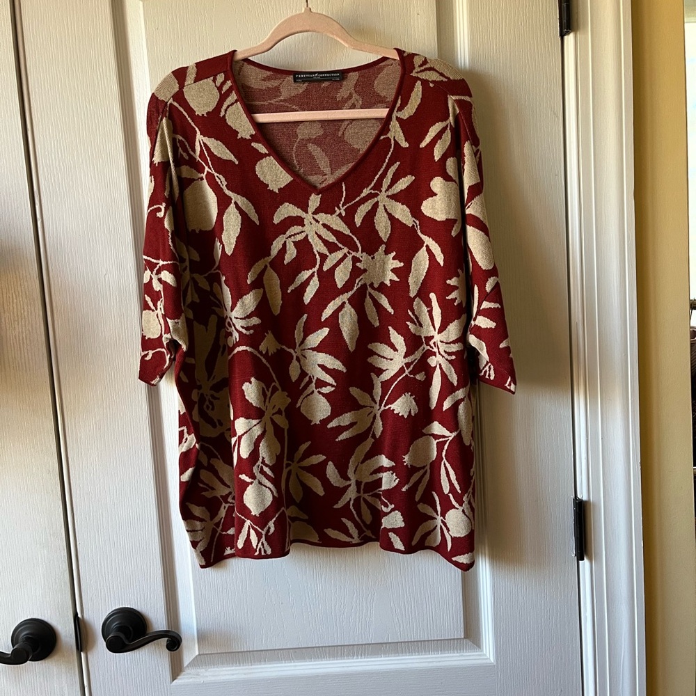 Peruvian Connection knit Pima cotton top.